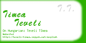 timea teveli business card