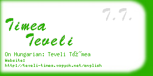 timea teveli business card